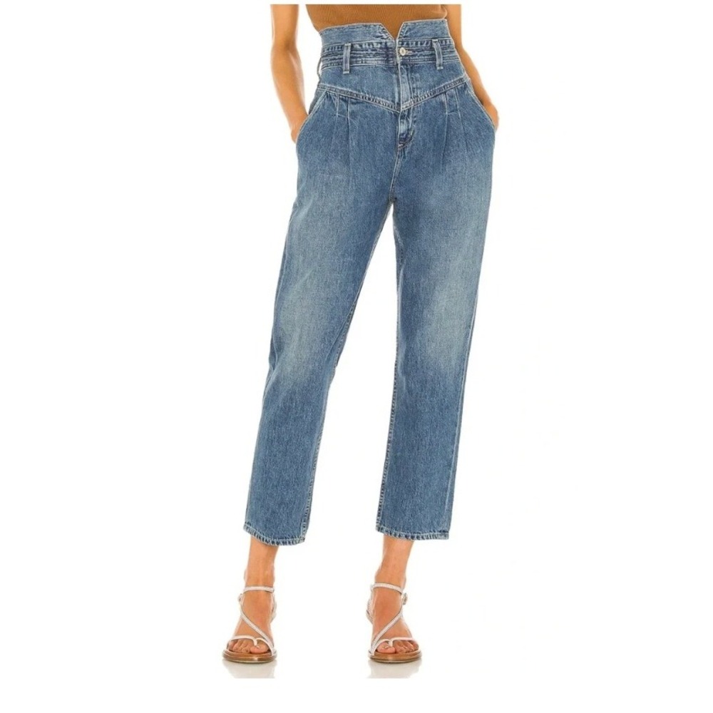 CITIZENS OF HUMANITY Maeve Pleated Jean Cropped Meadowlark Jeans Women's Size 27